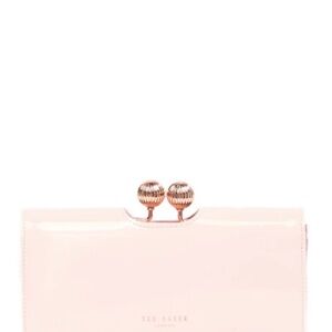 Ted Baker Light Pink Clutch with Gold Accents